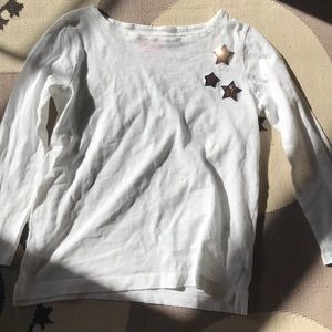 T shirt with sequin stars